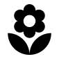 Black flower icon